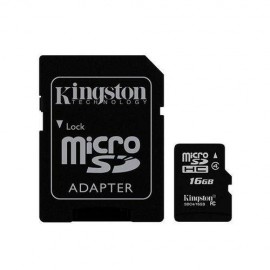 CARTO DE MEMRIA 16GB MICRO SD C/ ADAPT. KINGSTON SDC4/16GB