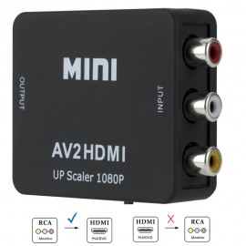 Conversor AV ( RCA ) com Audio  Para Hdmi Hd Vdeo 1080p - AV2HDMI