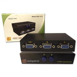 Switch 2 pcs para 1 monitor com boto - VGA-15-2 - Empire