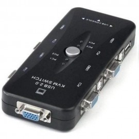 Chaveador Switch KVM 4 Portas Vga + 2 Usb Monitor Mouse